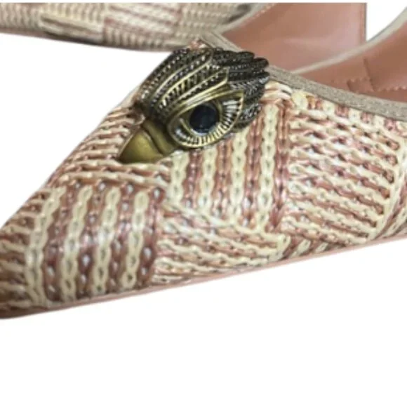 *NEW IN BOX* Kurt Geiger Belgravia Slingback Beige Court - Picture 3 of 6